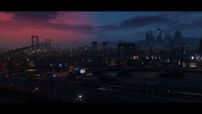 Toàn cảnh Los Santos lúc hoàng hôn